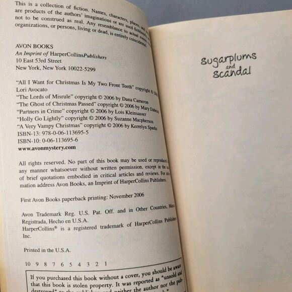 Sugarplums and Scandal by Lori Avocato and Dana Cameron 2006 Paperback Book - Picture 4 of 14
